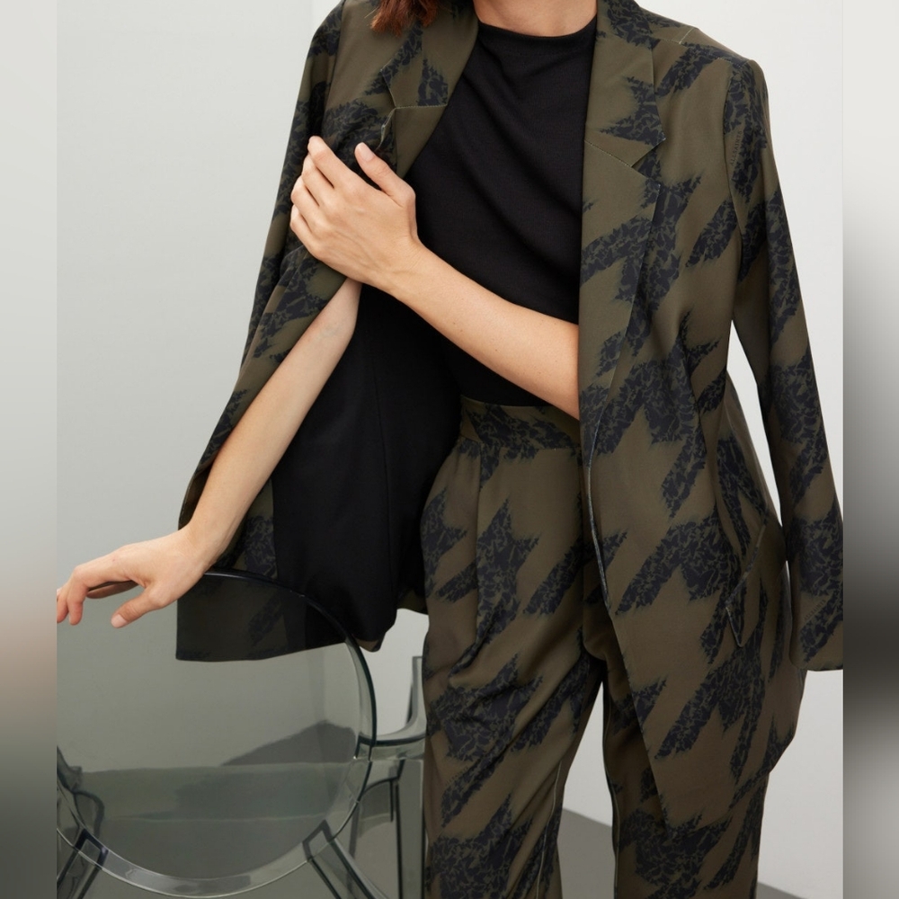 ALL SAINTS | Aleida Houndstooth Toni Tapered Trousers - Picture 6 of 14
